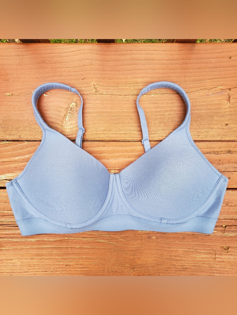 Jockey Cooling Cotton Blend Wirefree Full Coverage Molded Cup Bra - 36C (Blue)